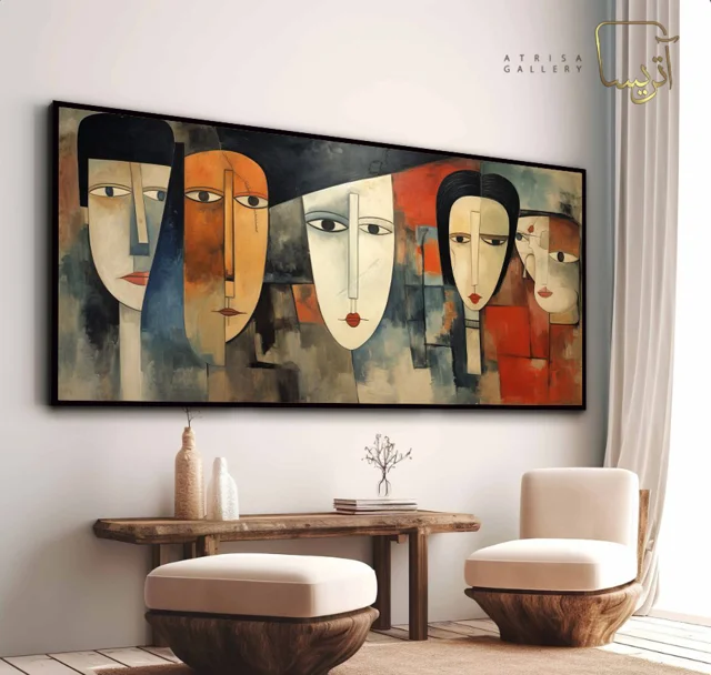 تابلو طرح کوبیسم مدرن کد 382.1