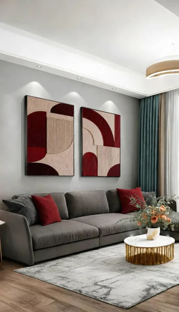 تابلو طرح آبستره مدرن کد 400