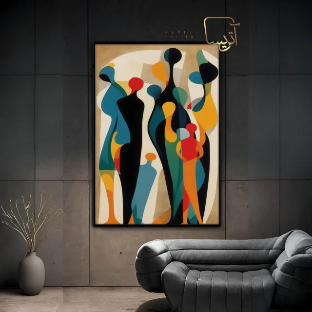 تابلو طرح چهره انتزاعی مدرن کد 395.3